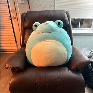 Squishmallows Large 21-22” Teal and Cream Frog Plush - New